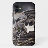 Zwart Wit Kasteel Gargoyle Case-Mate iPhone Case (Achterkant)