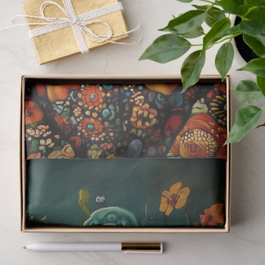 Zwart-wit Kat  Bloemen Decoupage Tissuepapier (Geschenk)