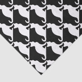 Zwart-wit kat cadeauverpakking tissuepapier (Detail)