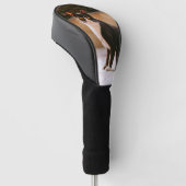 Zwart wit Kat Foto Golf Head Hoesje Golfheadcover (Schuin)