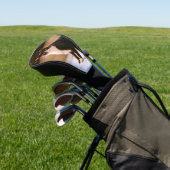 Zwart wit Kat Foto Golf Head Hoesje Golfheadcover (Insitu)