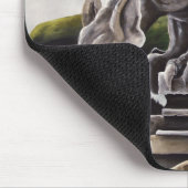 Zwart Wit Kat Gargoyle Muismat (Hoek)