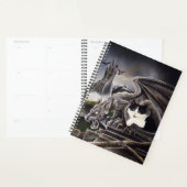 Zwart Wit Kat Gargoyle Planner (Display)