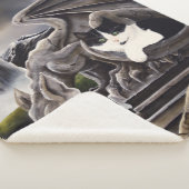 Zwart Wit Kat Gargoyle Sherpa Deken (3/4)