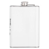 Zwart & Wit Kat Moeder Poot Print Ontwerp Heupfles (Achterkant)