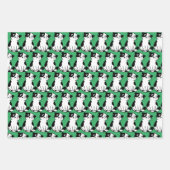 Zwart wit Kat, opvulpapier voor witte doxedo Inpakpapier Vel (Voorkant 3)