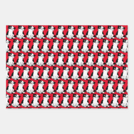 Zwart wit Kat, opvulpapier voor witte doxedo Inpakpapier Vel