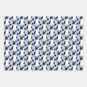 Zwart wit Kat, opvulpapier voor witte doxedo Inpakpapier Vel (Voorkant 3)