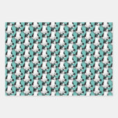 Zwart wit Kat, opvulpapier voor witte doxedo Inpakpapier Vel (Voorkant)