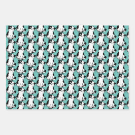 Zwart wit Kat, opvulpapier voor witte doxedo Inpakpapier Vel