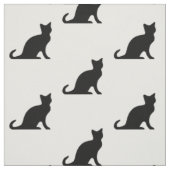 Zwart-wit kat patroon ontwerp textiel stof (Swatch)