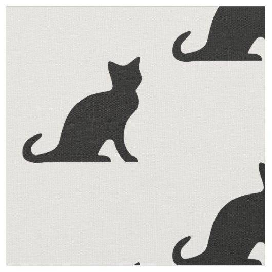 Zwart-wit kat patroon ontwerp textiel stof (Close Up)
