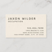 Zwart wit kat Silhouette Cloud Minimal Visitekaartje (Achterkant)