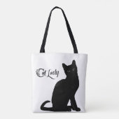 Zwart-wit kat tas (Achterkant)