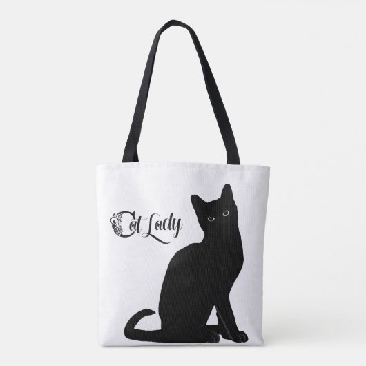 Zwart-wit kat tas (Achterkant)