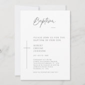 Zwart-wit katholieke doop voor meisjes kaart (Voorkant)