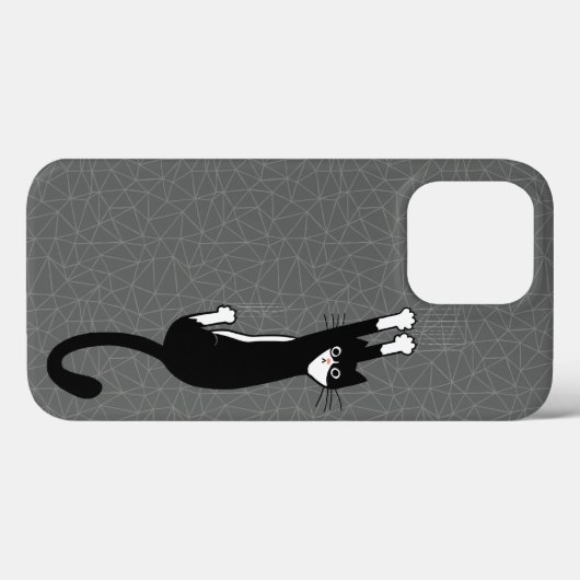 Zwart-wit katje ingeschakeld | Funny Tuxedo Cat Case-Mate iPhone Case (Achterkant (horizontaal))