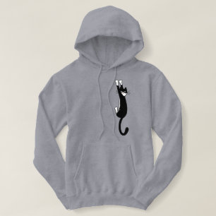 Zwart-wit katje ingeschakeld   Funny Tuxedo Cat Hoodie