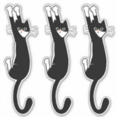 Zwart-wit katje ingeschakeld | Funny Tuxedo Cat Sticker (Voorkant)