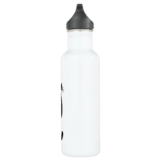 Zwart-wit katje ingeschakeld | Funny Tuxedo Cat Waterfles (Rechts)