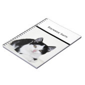 Zwart-wit katje notitieboek (Linkerzijde)