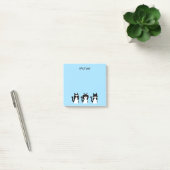 Zwart Wit Katten Drie Wijze Katten Blauw Post-it® Notes (Kantoor)