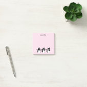 Zwart Wit Katten Drie Wijze Katten Roze Post-it® Notes (Kantoor)