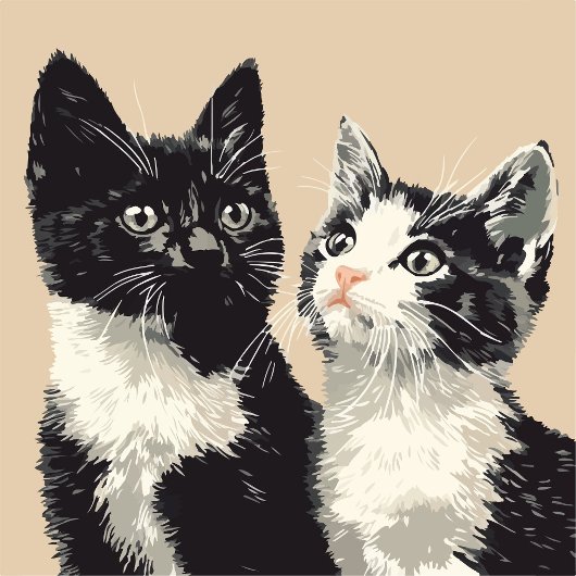 Zwart-wit katten iPhone / iPad hoesje