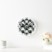 Zwart-wit Katten  Oude Print Decoratief Ronde Klok (Huis)