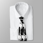 Zwart-wit katten stropdas (Gebonden)