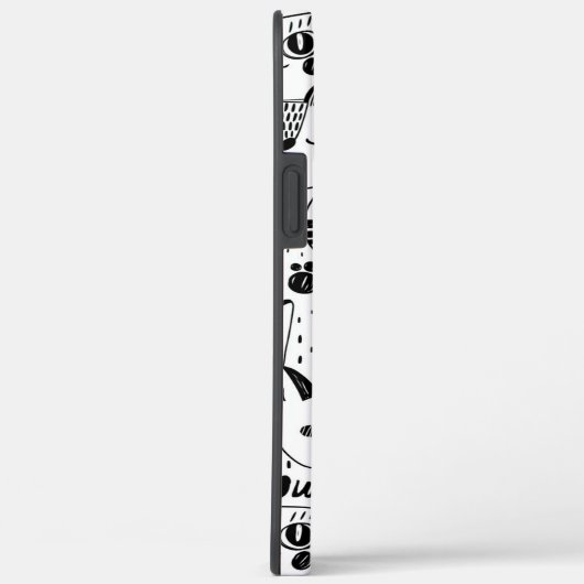 Zwart wit kattengezicht (alle telefoons) Case-Mate iPhone case (Achterkant / Rechts)