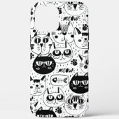 Zwart wit kattengezicht (alle telefoons) Case-Mate iPhone case (Achterkant)