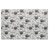 Zwart wit kattengezicht stof (Fat Quarter)