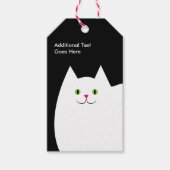 Zwart-wit kattenontwerp cadeaulabel (Voorkant)
