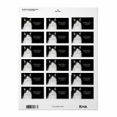 Zwart-wit kattenportret etiket (Full Sheet)