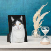 Zwart-wit kattenportret fotoplaat (Zijkant)