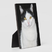 Zwart-wit kattenportret fotoplaat (Zijkant)