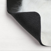 Zwart-wit kattenportret muismat (Hoek)
