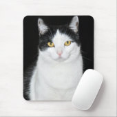 Zwart-wit kattenportret muismat (Met muis)