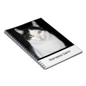 Zwart-wit kattenportret notitieboek (Rechterzijde)