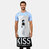 zwart-wit Keep It Super Sexy KISS Schort (Gedragen)