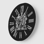 Zwart-wit kennisklok grote klok (Hoek)