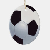 Zwart-wit Keramisch Voetbal Ornament (Rechts)