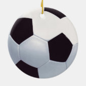 Zwart-wit Keramisch Voetbal Ornament (Achterkant)