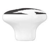 Zwart wit keramische knop (Zijkant)