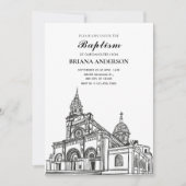 Zwart-wit Kerkdoop Kaart (Voorkant)