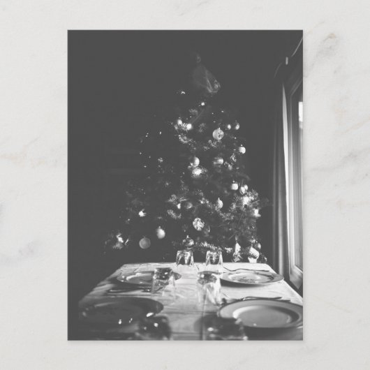 Zwart-wit Kerst Briefkaart (Voorkant)