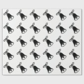 Zwart-wit kerst cadeaupapier (Vlak)