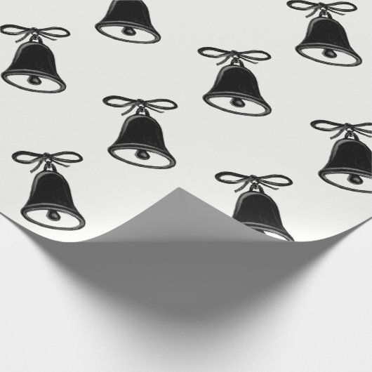 Zwart-wit kerst cadeaupapier (Hoek)