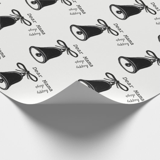 Zwart-wit kerst cadeaupapier (Hoek)